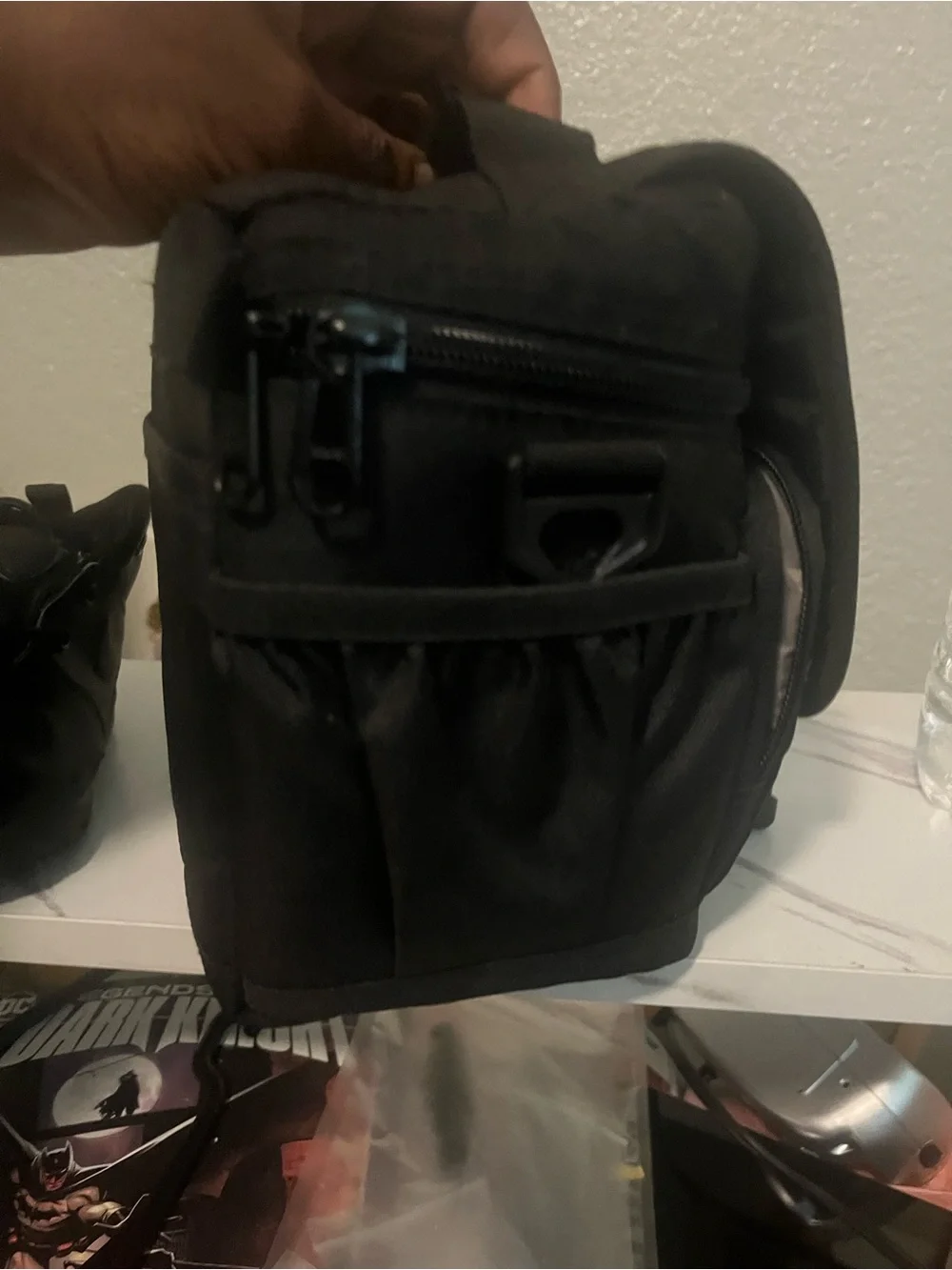 Aventura Black Camera Pouch with Shoulder Strap/Lowepro without strap. 2 Bags!